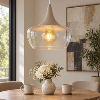 HäNgelampe Pendelleuchte Wohnzimmerlampe HöHenverstellbar Sand LED H 120 Cm