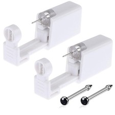 Nose Piercing Gun - 2 Pack Self Nose Piercing Kit Unit Disposable Nose Piercing