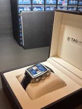 TAG Heuer Monaco Automatic Chronograph Blue Dial Leather Watch w/ Box & Papers 4