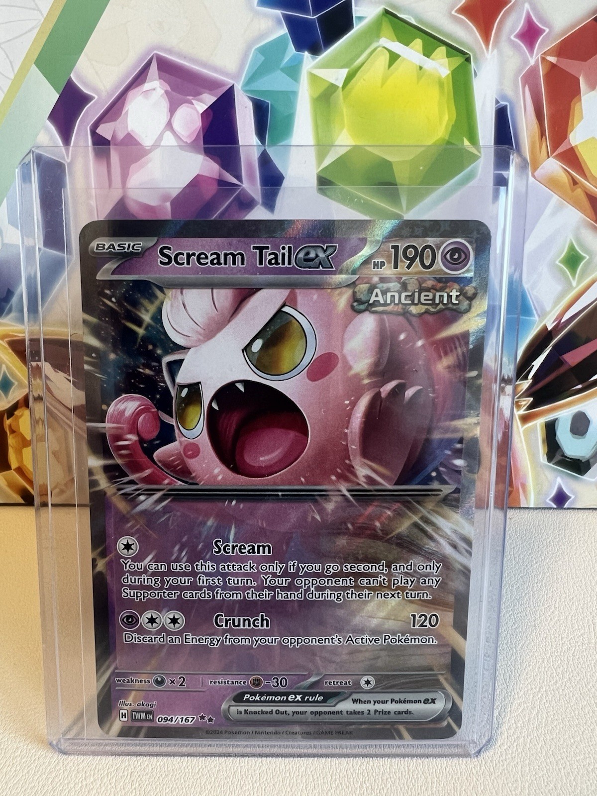 Scream Tail ex 094/167 Twilight Masquerade Ultra Rare Holo Pokemon Card NM