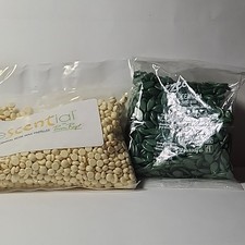 Lot of 2 Hard Wax Beans Beads Hair Removal - ezee Oceanica & eScential Rose