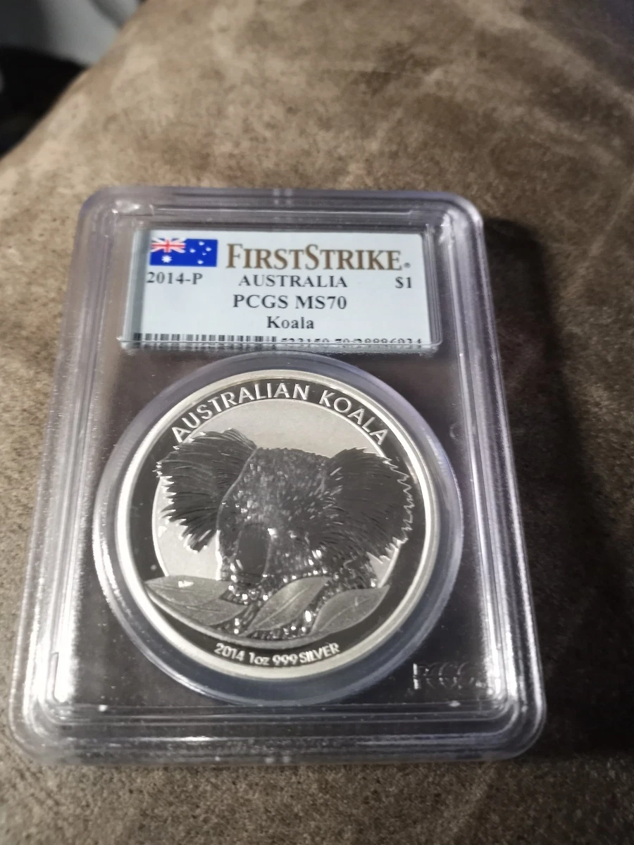 Australian Koala MS 70 Graded 2014 Silver Bullion Coins for sale