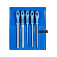 Pferd Tools Werkstattfeilen-Set Wr 5-Tlg. In Rolltasche 200Mm Hieb 1 FüR Grobe