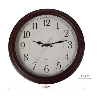 33 cm Wanduhr leise nicht tickend Vintage Design für Küche Esszimmer