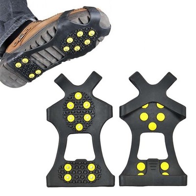 XL 10-Zähne Eiskralle rutschfeste Überschuhe für Schnee, 23,5x14cm, 150g
