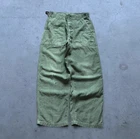 Vintage 1960s/70s OG 107 Trousers Vietnam Army US Military Sateen Pants 30x29