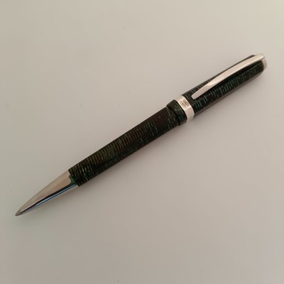 Visconti Wall Street Celluloid Green Pearl Ballpoint Pen Made in Italy