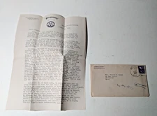 1941 CAMP PASQUANEY, Bristol, Bridgewater, N. H. Letterhead Letter From Owner