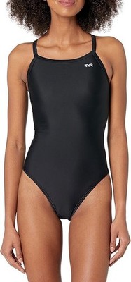 TYR Women's Standard TYReco Solid Diamondback Swimsuit Black Size 38
