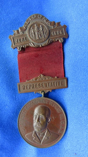 ORIGINAL GAR DEPT OF PA MEDAL TO 40th ENCAMPMENT-ALTOONA PA 1906