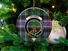 Crosbie Clan Scottish Tartan Ceramic Ornament