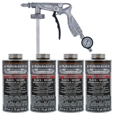 Barrier Bond Rubberized Undercoating/Sound Deadener Black - 4 Quarts & Spray Gun