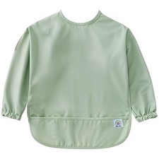 Long Sleeves Waterproof Baby Bibs for Eating - Small Small 6-24 months Green