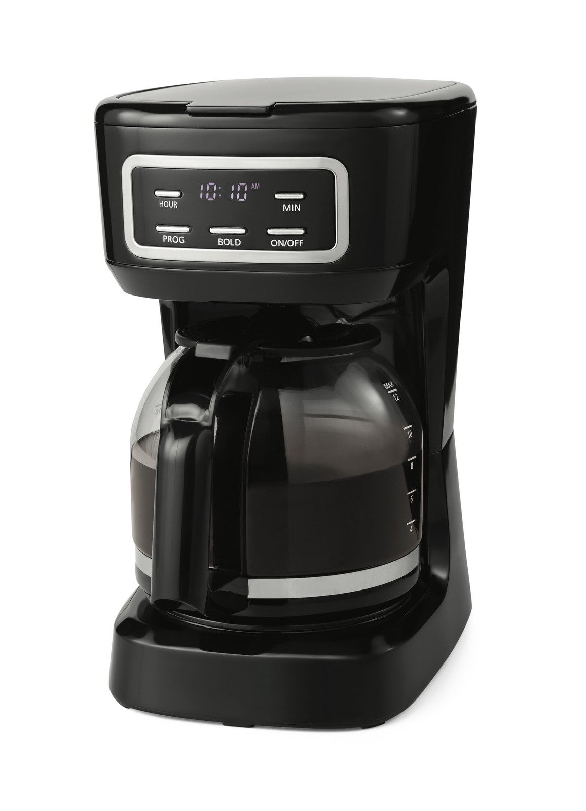 12-Cup Programmable Drip Coffee Maker, Black
