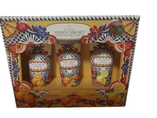 Biancasole 3 Piece Hand Care Set Hand Cream Orange Tangerine Lemon New In Box