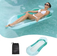 Pool Float Lounger Adult, Float Hammock, Inflatable Water Raft, Swimming Air Sof