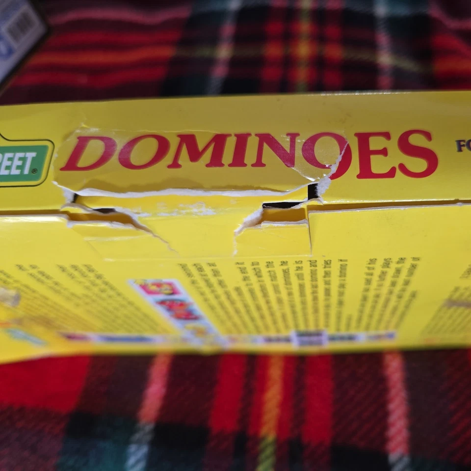 Juego completo vintage de dominó de Plaza Sésamo de Golden 1991 Big Bird Ernie nuevo Foto 3 de 4