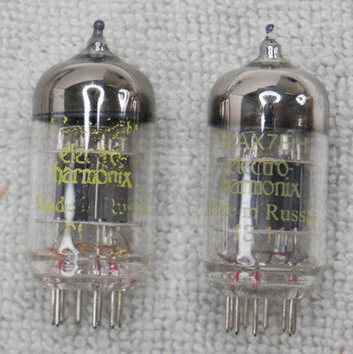 12AX7EH ELECTRO-HARMONIX PAIR RUSSIA TEST VERY GOOD GUITAR AMP TUBES