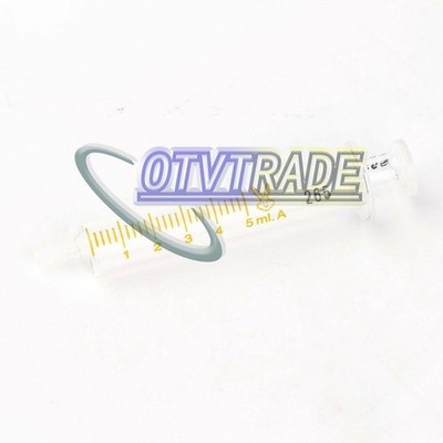 5PCS New Glass 5ml Syringes Glass Sampler Lab 5cc Glassware *qq