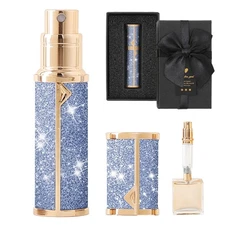 Travel Perfume Bottle Refillable, Sparkle Perfume Atomizer Leak-Proof Portabl...