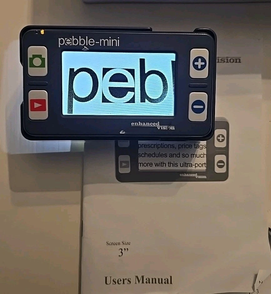 Enhanced Vision Pebble-Mini Magnifier Electronic Handheld Tested/ Working - Image 2 of 2