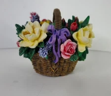Vintage 1995 Ardleigh Elliott Lena Liu Magnolias Music Basket Bouquets Raindrops