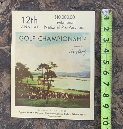 Bing Crosby 12th National Pro Am Program Cover Pic 10x8. Book Glossy Paper-1953 - Picture 5 of 6