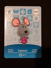 SAMSON ANIMAL CROSSING AMIIBO SERIES 1 CARD #060 TRACKED AU POST geniuine