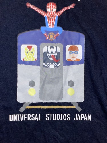 NWT Universal Studios Japan Marvel Spider-Man Kids Black t-shirt Size 135 (9 yr) - Picture 2 of 6