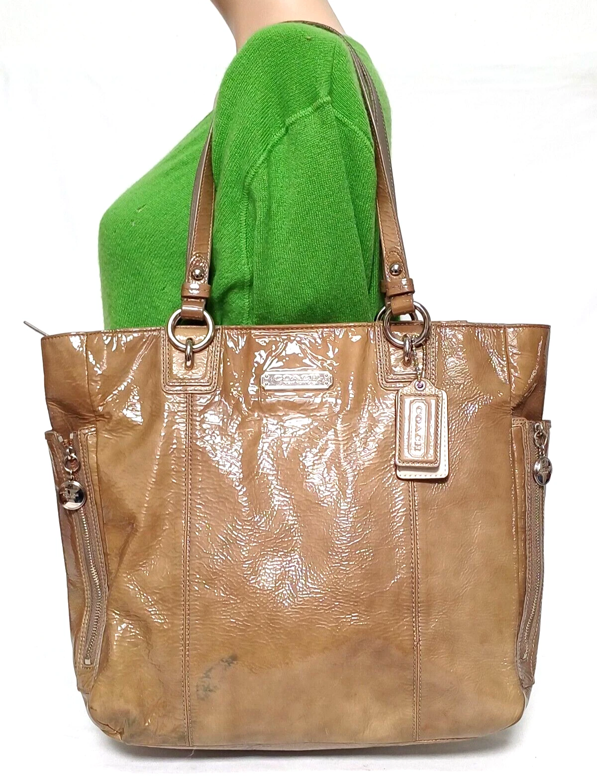 BORSA A TRACOLLA COACH GALLERY NORTH SOUTH IN PELLE VERNICIATA Z33013