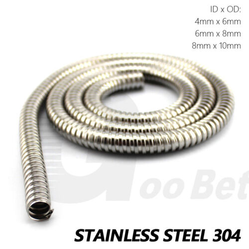 6/8/10mm Flexible Conduit Tube Cable Tidy Trunking Organiser Stainless Steel 304 - Picture 1 of 6