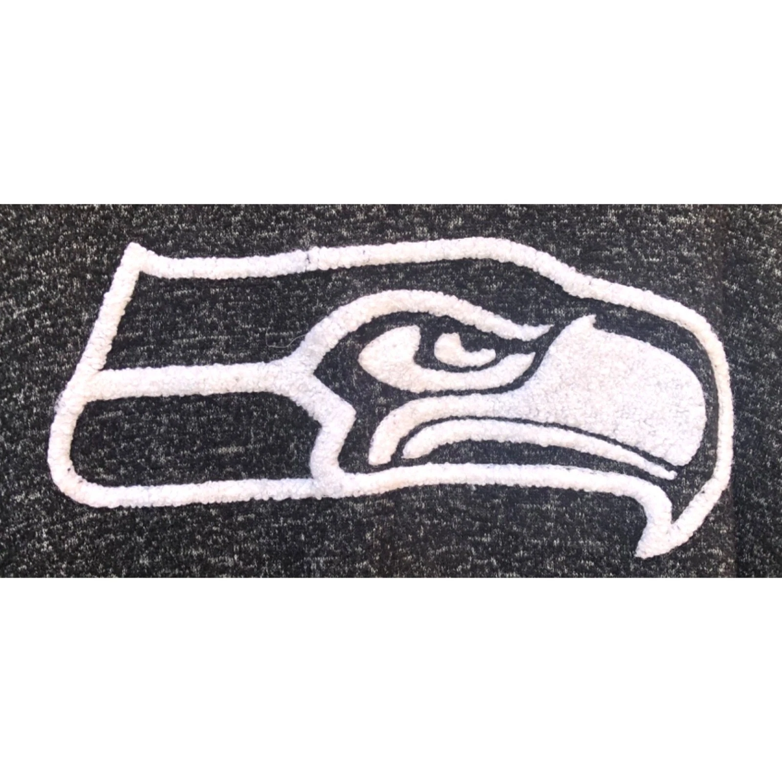 VETEMENTS Felpa con cappuccio NFL Team Apparel Seattle Seahawks nera Heather alta bassa ragazza taglia XL