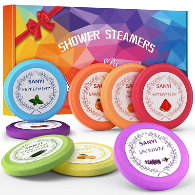 Shower Steamers Aromatherapy, 8 Pcs Stocking Stuffers for Women Bath Bombs Gifts