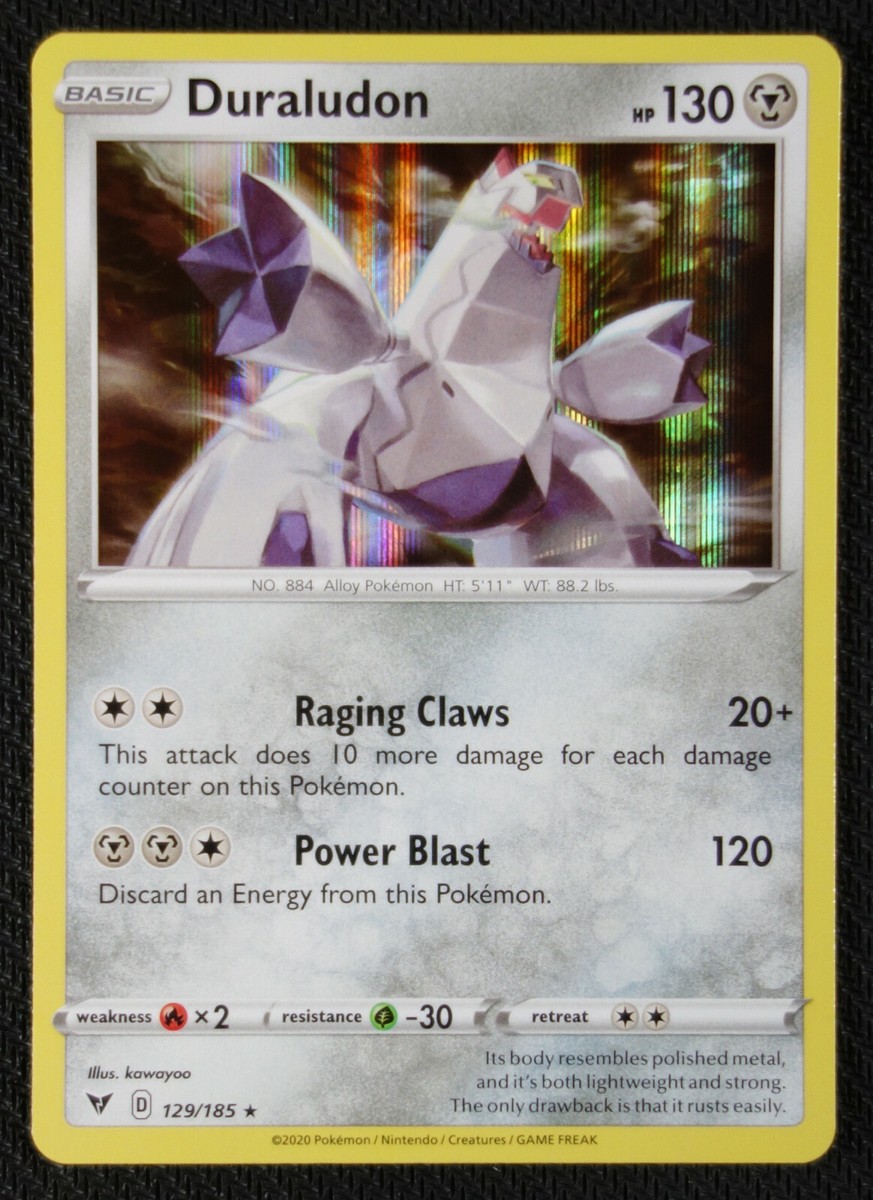 duraludon pokemon card value V & VMAX - 104/159 - Crown Zenith Colorless Power Blast (120) Discard an Energy from this Pokémon Pokemon Trading Card Game Crown
