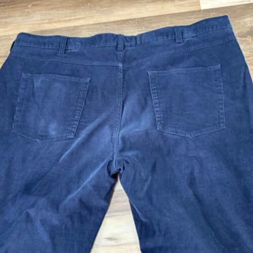 Brooks Brothers Corduroy Pants Mens 42 x 30 Navy Blue Cotton Flat Front Stretch - Picture 8 of 9