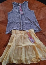 Seed Heritage - Teen Girls Grey Loose Tank Floral Flip Skirt - Size 12 RRP 64