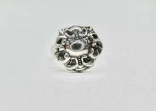 VINTAGE ART DECO REPOUSSE SCROLL STERLING SILVER RING SIZE 6.25