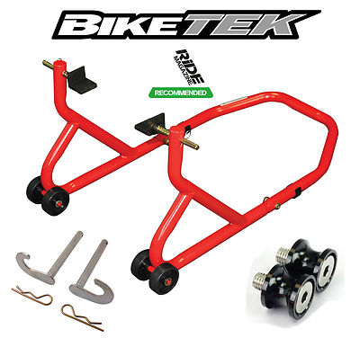 HEAVY DUTY MOTORCYCLE REAR PADDOCK STAND MOTORCYCLE BOBBINS HOOK