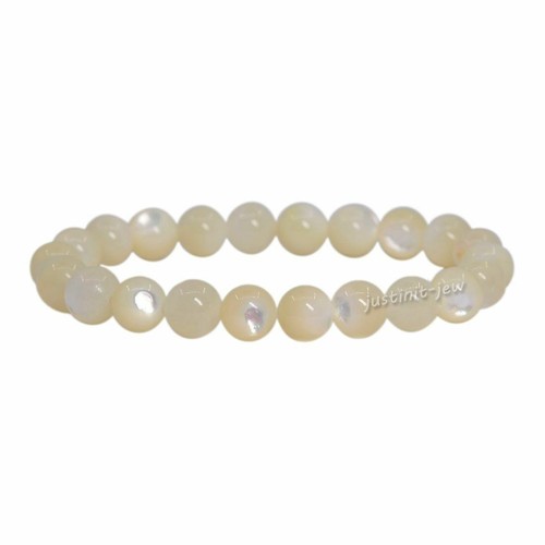 8mm Fashion round gemstone beads stretchable bracelet 7" - Picture 38 of 286