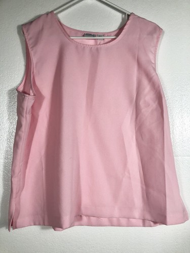 Adrian Delafield Haband Pink Womens Dressy Tank Blouse Size XLP Free Shipping - 第 1/9 張圖片