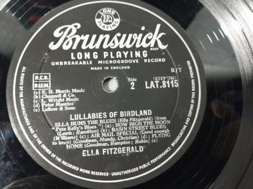 Ella Fitzgerald Lullabies Of Birdland Lp UK Brunswick Mono Jazz 1956 NM - Picture 9 of 9