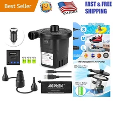 Versatile Portable Air Pump - 4000mAh Battery for Quick Inflation & Deflation