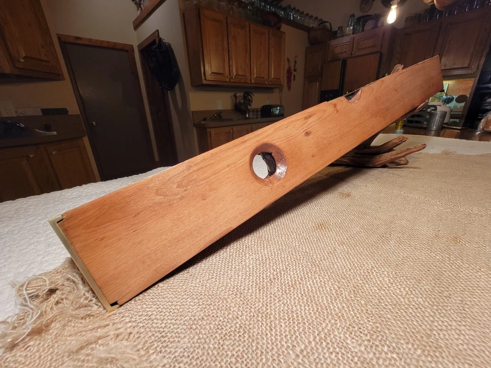 Antique Disston & Morss 30" Brass And Wood Level No. 16 Pat. 1878 - Image 3 of 4