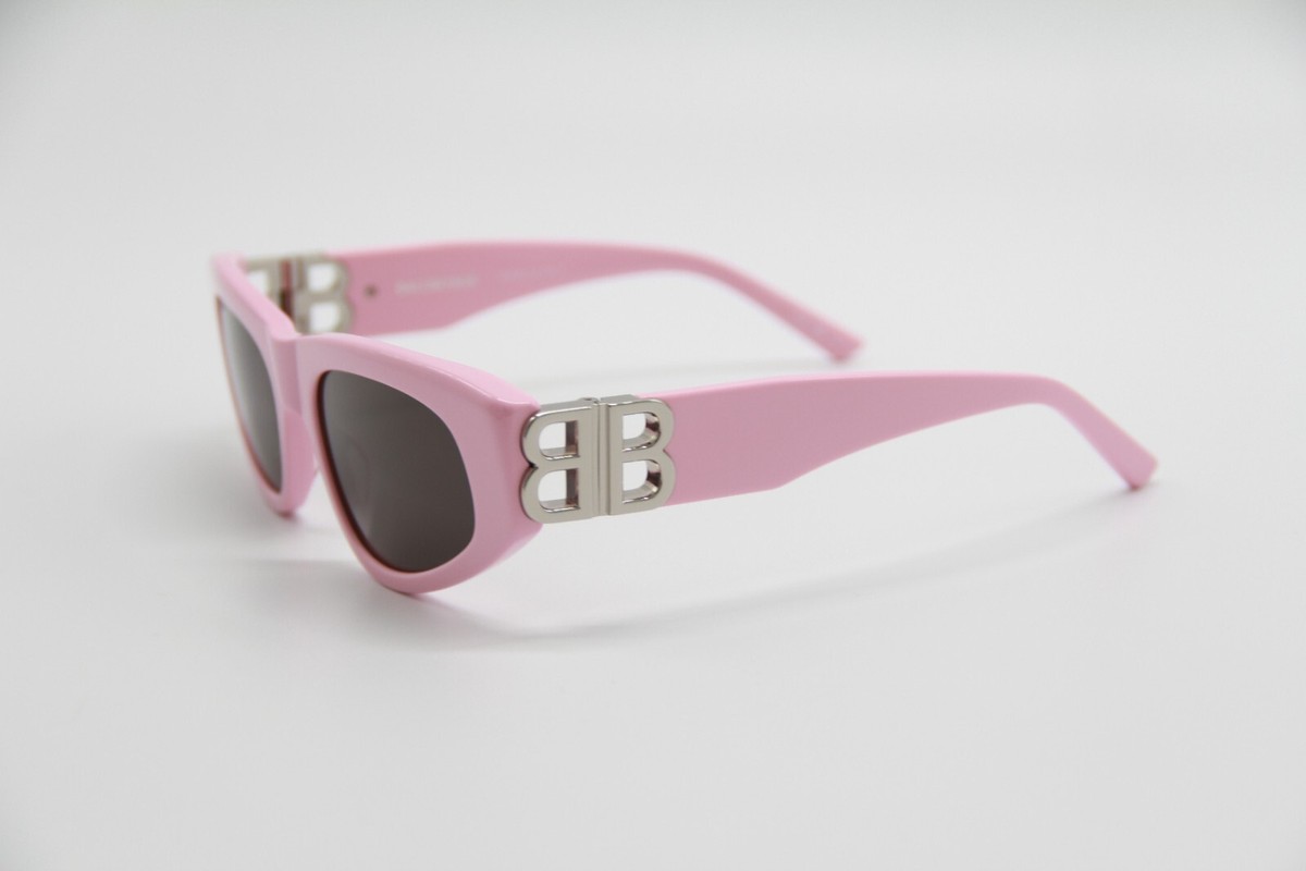 NEW BALENCIAGA BB0095S 013 UNISEX PINK GREY SUNGLASSES | eBay display picture 2