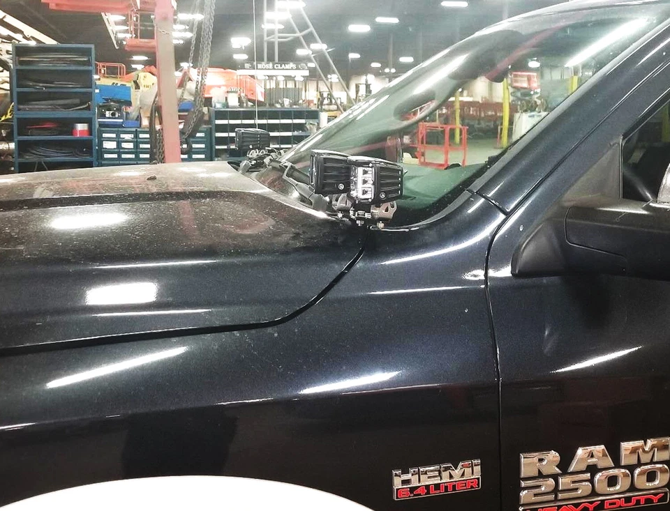 Dual Ditch Light Adapter Brackets + Y-Splitter DTP Connectors For Truck SUV Jeep - Image 3 of 4