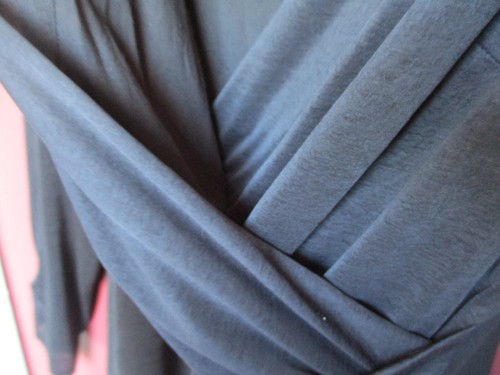 CLEARANCE Laundry by Shelli Segal Cross Front Blouse XL Black LS Poly Blend NWOT - Picture 3 of 4