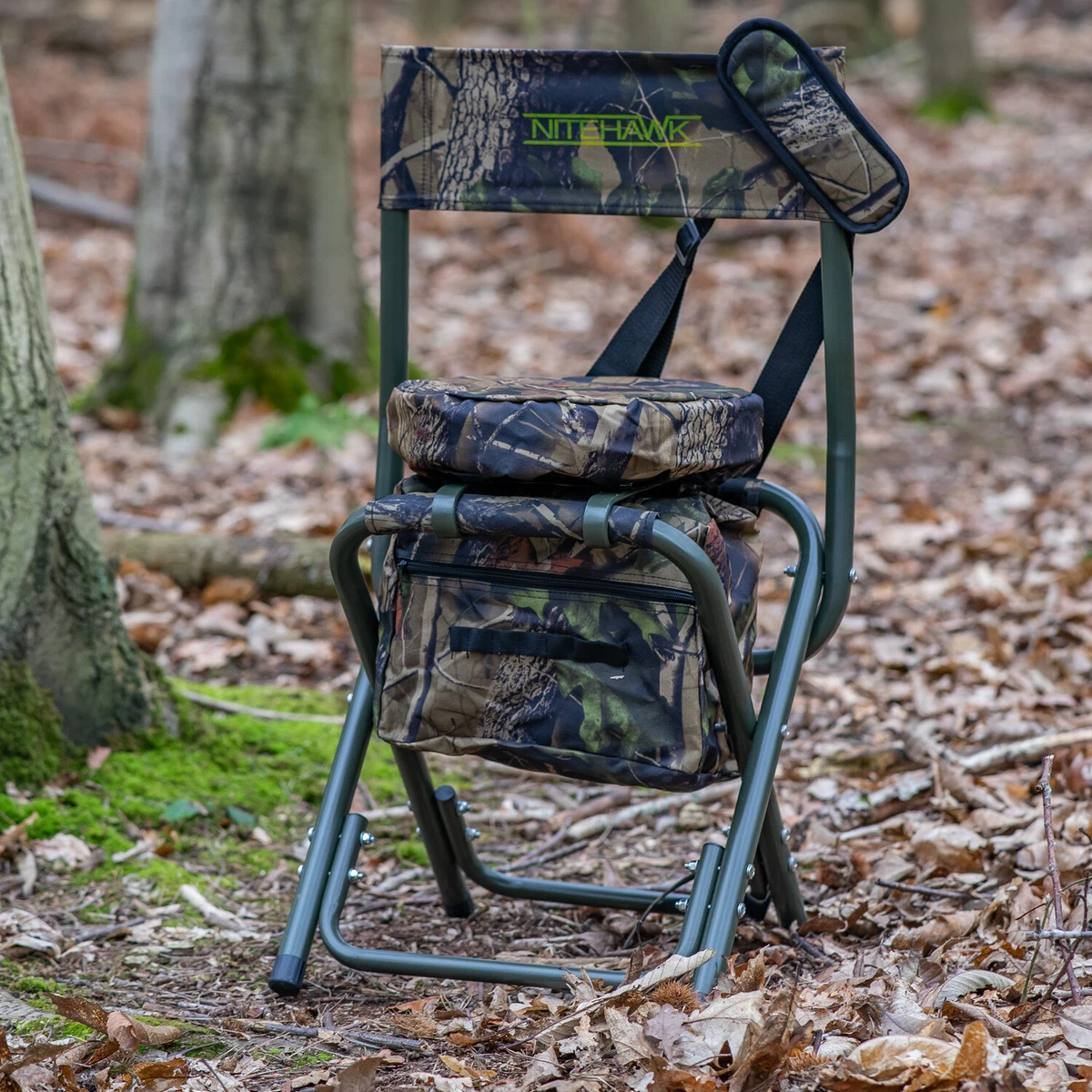Nitehawk Camouflage Lightweight Hunting Shooting Hide Swivel Seat