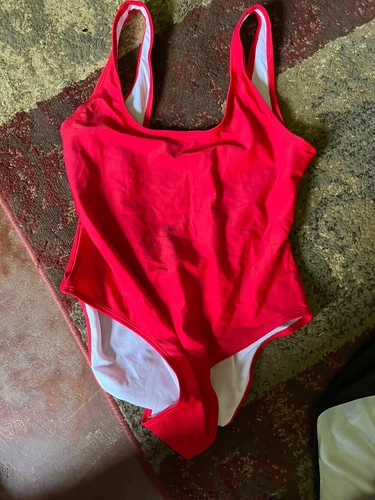 One Piece Swimsuit Womens M Red By Shekini New With Tags
