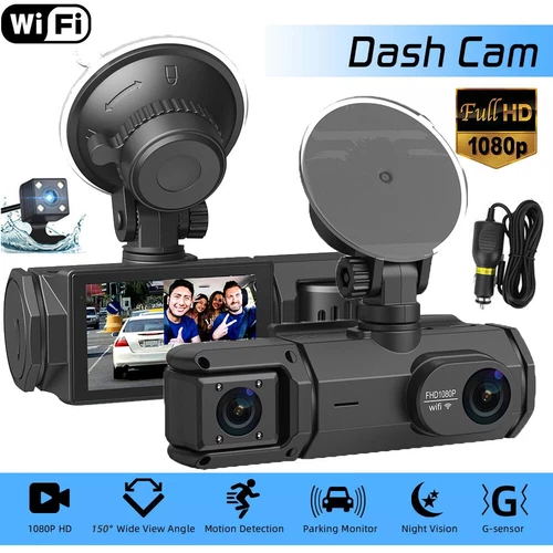 NEU 1080P Car Auto KFZ DVR Kamera Video Recorder Dash Cam G-Sensor Camera 3 Lens