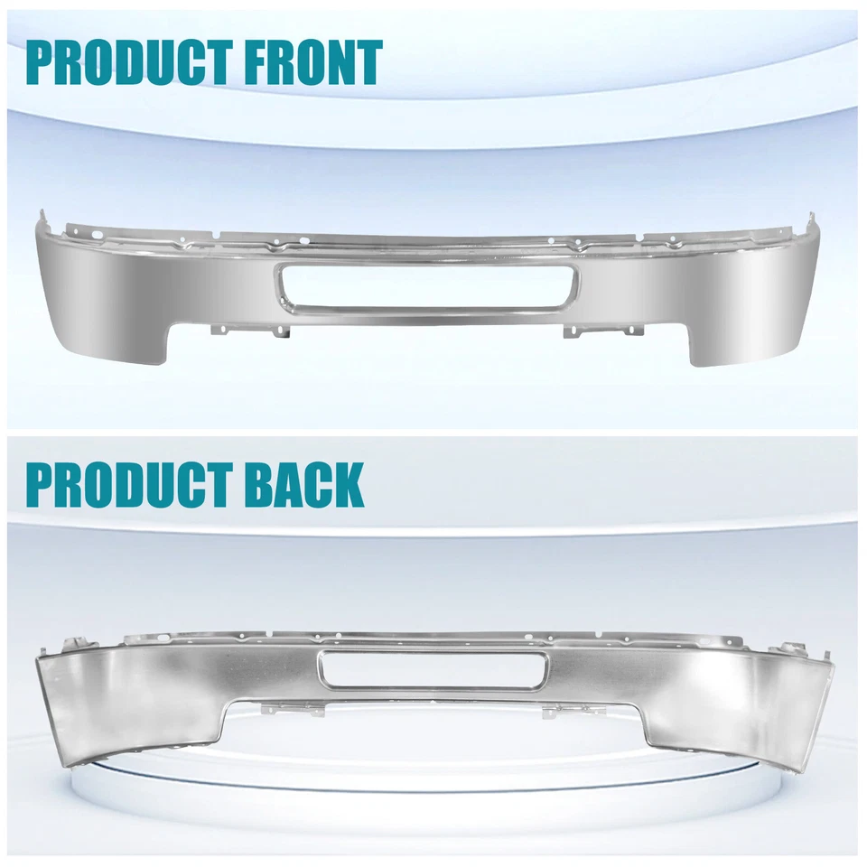 Parachoques delantero de acero cromado para Chevrolet Silverado 2500HD 3500HD 2011-2014 Foto 3 de 4